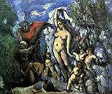 Zhyaunz La tentación de St. Anthony Paul Cezanne-DIY 5D Pintura de Diamante Kits de Punto de Cruz Bordado decoración Redonda Arte Artesanal 30x40cm