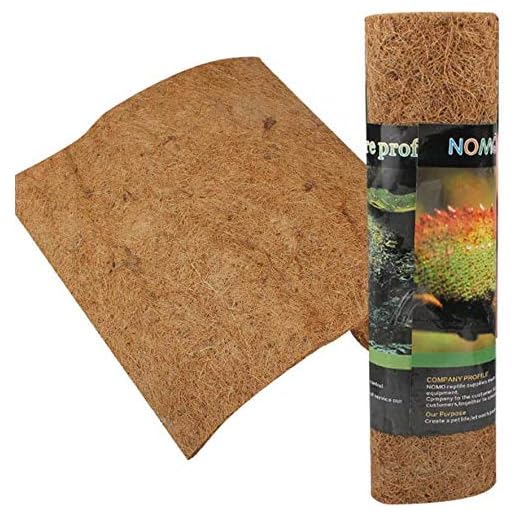 AUOKER Alfombra de Reptil, Coconut Reptiles Sustrato Forro de Terrario para Gecko, Dragones Barbudos, Lagartos, Iguanas, Anolas, Tortugas, Serpientes - Marrón Reptile Mats Lecho de Reptil, 60 x 40 cm