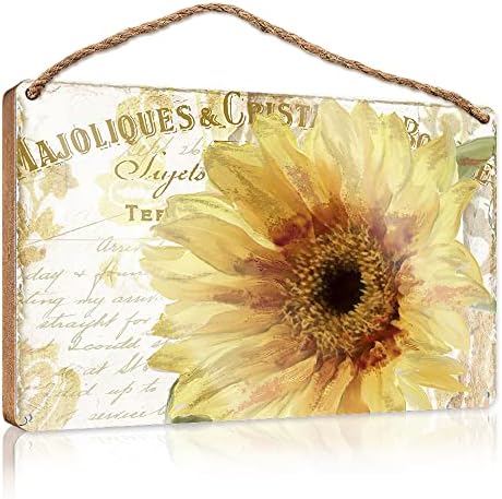 Amazon Com Funny Bedroom Decor Sunflowers Wooden Sign Home Signs For Front Porch Teen Stuff Size 15x28cm 居家與廚房