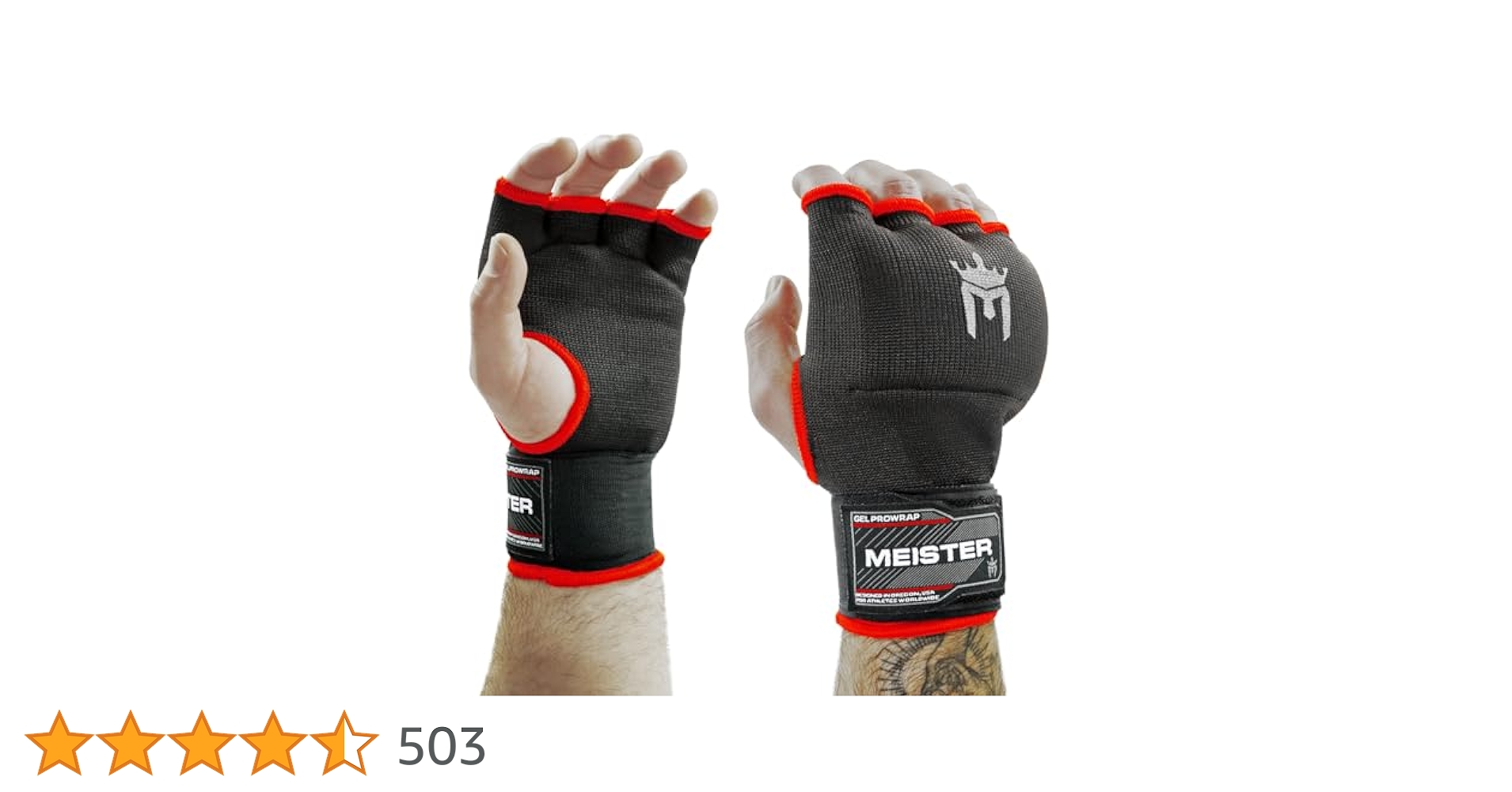 MEISTER WRIST WRAP STRYK GLOVES W/ ELITEGEL - Inner Hand ProWraps Boxing MMA NEW | UK