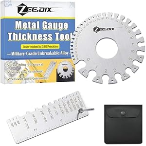 ZeeDix 2 Stück Edelstahl-Dickenmessgerät Set