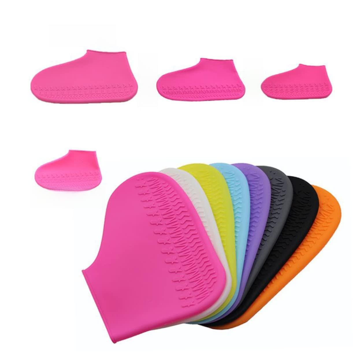 Couvre-chaussures de Pluie en Silicone 1 Paire Antidérapants Résistants | Protection Chaussures Pluie, pour Chaussures, Travail et Loisirs, Unisexe Famille, Adultes et Garçon et Filles