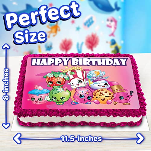 8.3 Shop_Kin Cake Topper –Square Edible Birthday Cake Decorations, Happy Birthday Cake #TOP2