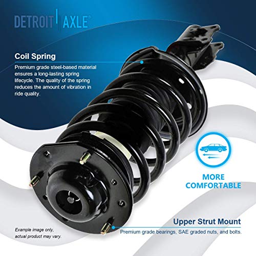 Detroit Axle - Front Struts + Lower Control Arms + 11.8″ Sway Bars + Tie Rods Replacement For Chevy Malibu Pontiac G6 Saturn Aura [W/O Rpo Code Fe5] - 12Pc Set #TOP2