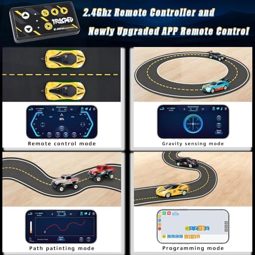 Image of Ferari Model Mini Alloy 1:64 Scale RC Car Remote and App Control Rechargeable C Type Toy Car, 3-Speed Adjustment Pocket Toy Car for Kids 4-8 Years and Adults (Multicolour)