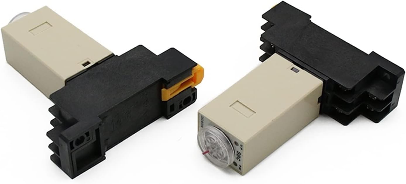 1pcs H3Y-2 AC 220V Delay Timer Time Relay Switch 0-30 Minute/Seconds Adjustable 5A with Base Socket Rotary Knob (Size : 0-30 Minute)