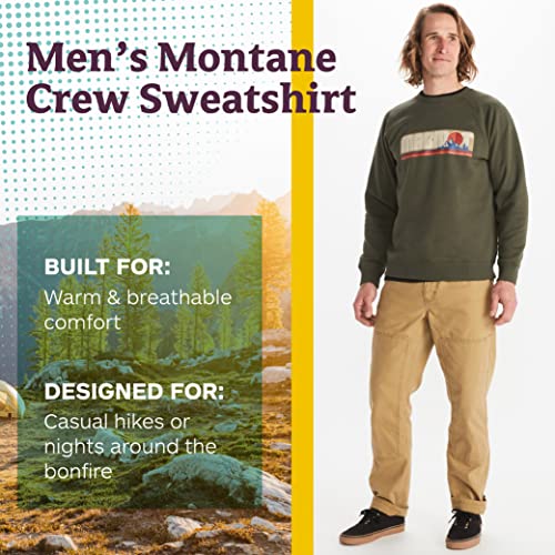MARMOT Men's Montane Crew Sweatshirt - Screen Printed Graphic on Warm, Breathable, Eco-Friendly Cotton/Poly Blend4