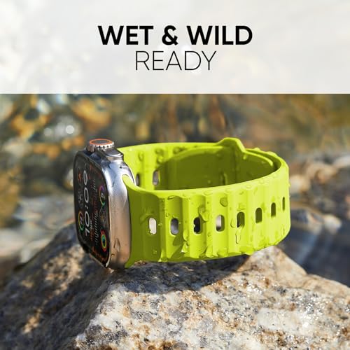 Image of Sport Bands 6-Pack Compatible with Apple Watch Ultra 3 /2 Band 49mm 46mm 45mm 44mm 42mm, Wide Soft Silicone Wristbands Waterproof Strap Men for iWatch Series 11 10 9 8 7 6 5 4 3 SE Ultra