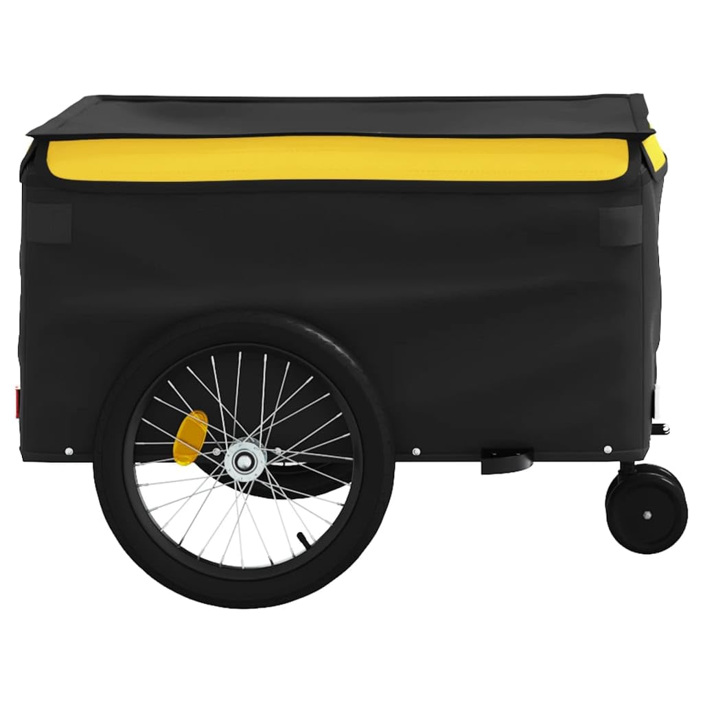 Remolque para Bicicletas, Carrito para, Hierro Resistente, Carrito de Carga para Bicicletas para Equipaje, Mercancías y Herramientas, Incluye Bandera de Seguridad