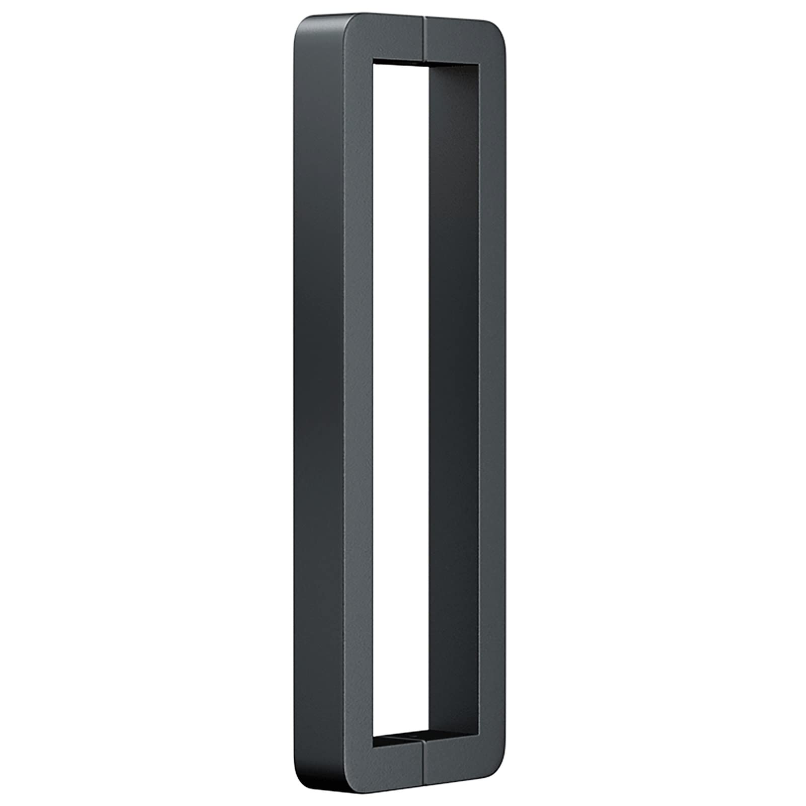 CWCQGH Glass Shower Gate Push Pull Bar,Barn Office Sliding Door Handles - Double Sided H Shape, Stainless Steel, Modern Square Tube,Black-62.5cm/24.6in