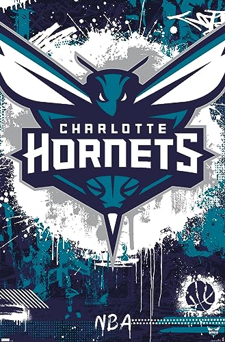 NBA Charlotte Hornets - Maximalist Logo 23 Wall Poster, 34L" x 22.4W", Unframed Version