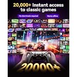 2026 Upgraded Retro Gaming Console, 20,000+ Retro Game Stick, 23 Emulators, 4K HD HDMI TV Game Stick, Built-in Classic Video Games, Plug & Play Game Console for TV 2 Wireless Controllers (Black) - Image 3