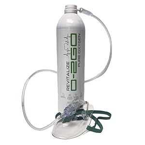 O2GO 18L Oxygen Can with Mask and Tube – revitalize 99.5% Pure Oxygen in a Lightweight Portable Canister (1 can 1 mask)