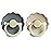 FRIGG Daisy Night Natural Rubber Baby Pacifier | Made in Denmark | BPA-Free (French Gray/Croissant, 0-6 Months) 2-Pack