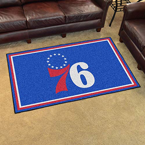 Nba - Philadelphia 76Ers 4Ft. X 6Ft. Plush Area Rug #TOP1