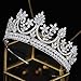 Jorsnovs Fashion Full Cubic Zirconia Crowns for Wedding Bridal Tiaras Birthday Queen Headpiece Zircon Bride Hair Accessories