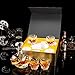 KANARS Whiskey Decanter Set - 25 Oz Crystal Liquor Decanter Carafe with 4 Rock Glasses 9 Oz For Bourbon, Scotch, Vodka, Rum or Whisky - Gift for Men Dad Husband Brother Adult Groomsmen - 5 Piece