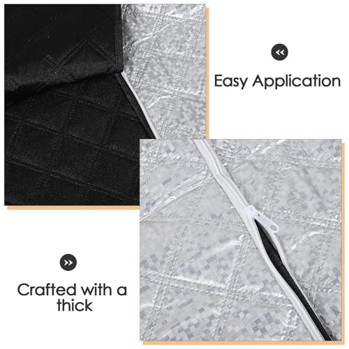 Funda para lavadora exterior impermeable de papel de aluminio resistente con cremallera 3
