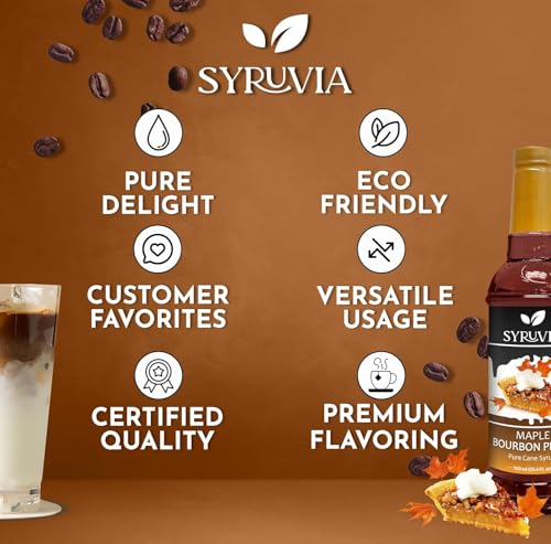 Syruvia Maple Bourbon Pecan Syrup