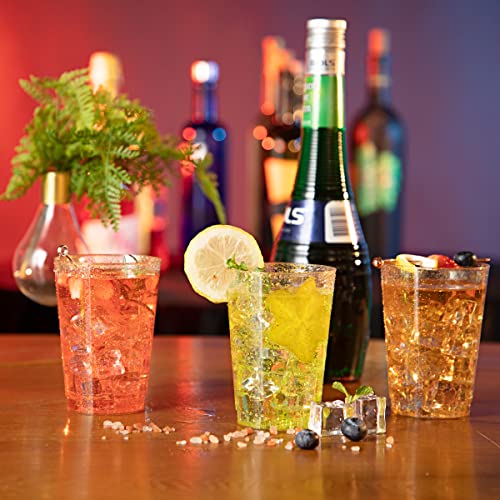 Wdf 100Pcs 12Oz Gold Cups - Disposable Gold Glitter Plastic Cups - Premium Wedding Cups - Party Cups For Thanksgiving, Christmas #TOP2