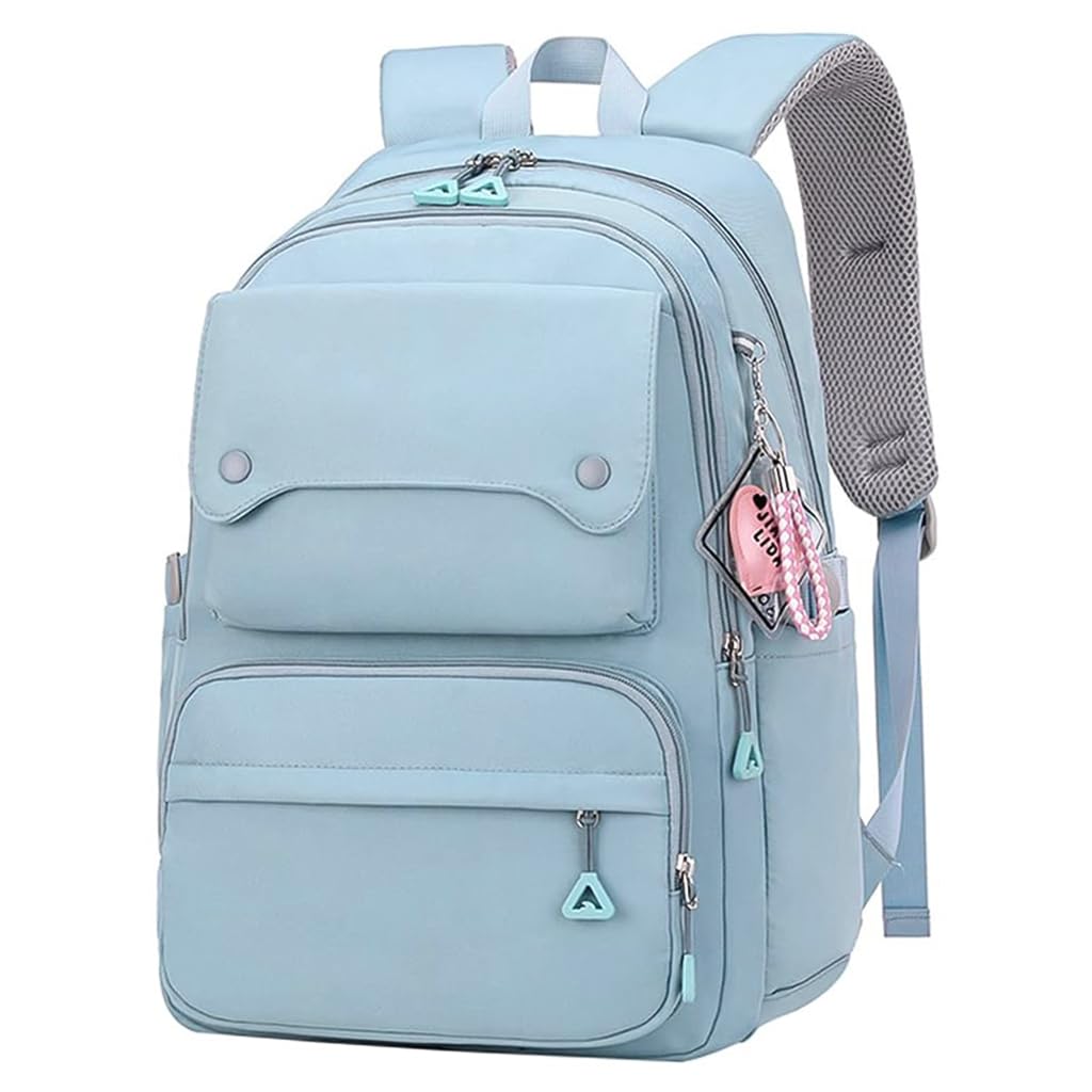 palay Fashion Student Large Travel Laptop Backpack with 4 Compartments and Multi-Pouches for Girls, 26L Blue School Bag with Ergonomic Shoulder Straps and Nylon Construction-picture-25