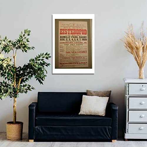 Affiche 1920 Eisteddfod encadrée Spiffing Prints mat M pour décorer un bureau