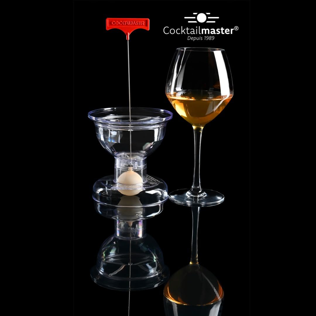 LOUIS TELLIER - Cocktail Master Transparent - Réalisez vos Cocktail à Étages Simplement - Marque Française | Fabriqué en France ; idéal cocktails à étages, Irish coffee, rainbow ; s'adapte aux verres Ø5 à 10,5cm, plastique