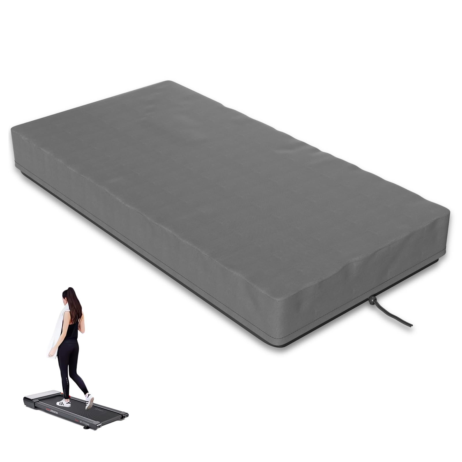 LANMOU Copertura per Tapis Roulant, 420D Copertura Protettiva per Tapis Roulant Pieghevole, Oxford, Impermeabile, Antipolvere, Walking Pad Cover per Casa, 140 x 71 x 15 cm, Grigio