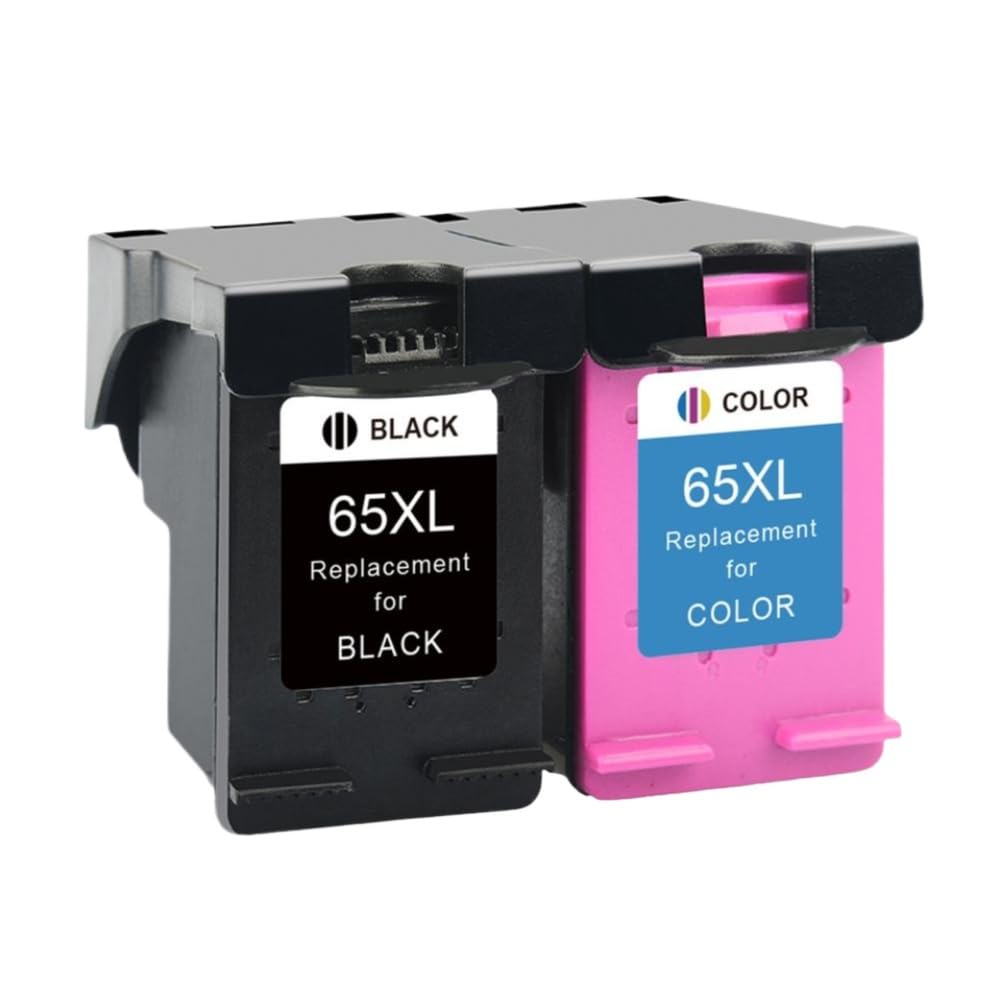 Cartucho de Tinta 65XL Compatible con 2655 3733 3735(2Pcs) | Compatible con 3752 3755 3758 5010 5012 5014 5020 5030; Marca ALIZEO