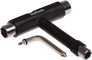 FunTomia Skate T Tool Tool Skate Tool Skateboard Longboard Miniboard T-Tool - Llave en T, Color Negro