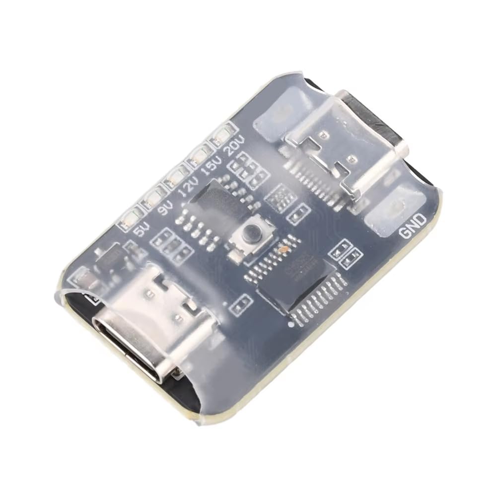Hndhbfgrt PD2.0 PD3.0 Trigger Module CH224K CH552T 5V-20V 5A Max Output for Type-C Devices and Aging Test