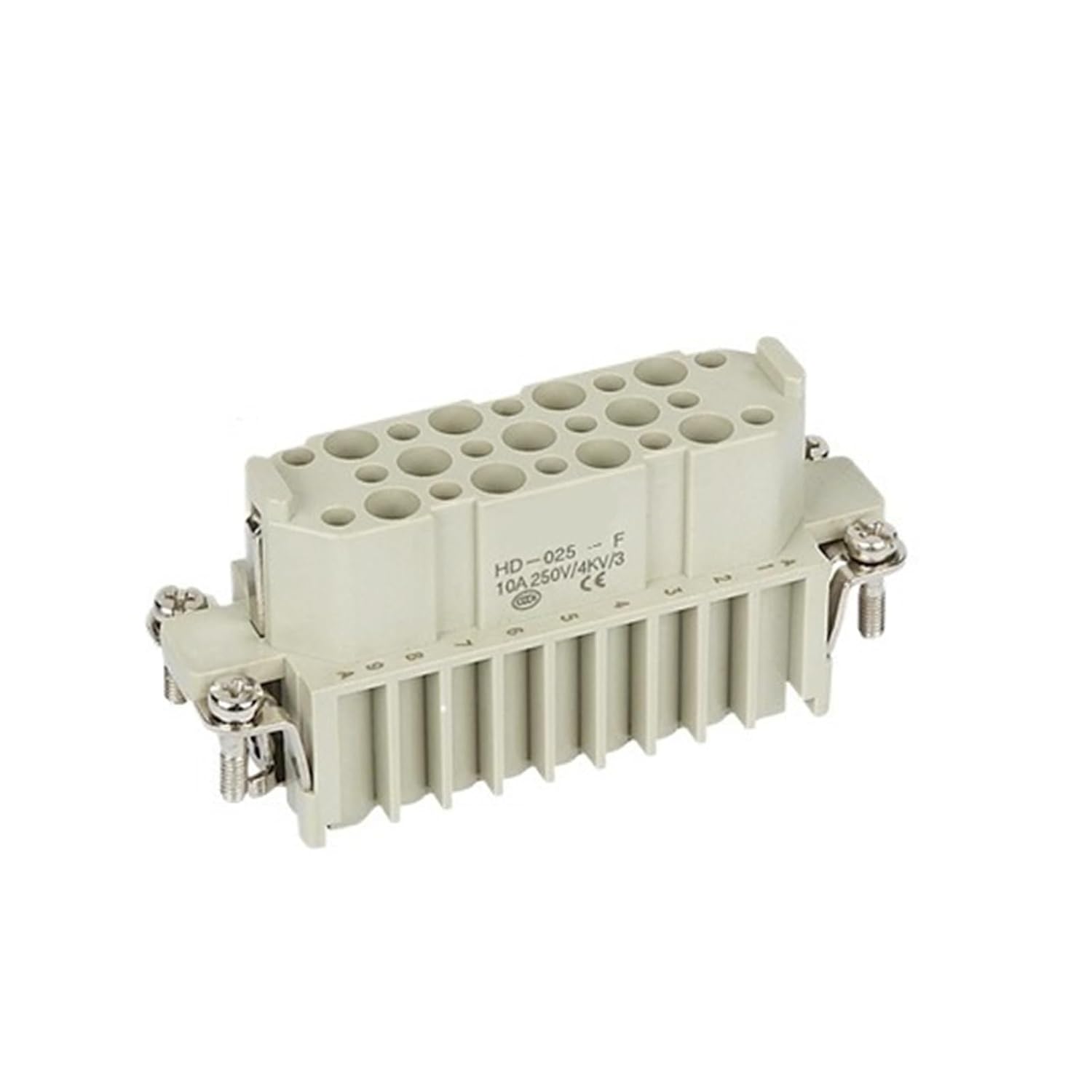 Rectangular Heavy Duty Connector HD025 10A 250V Female Insert Waterproof 5pcs