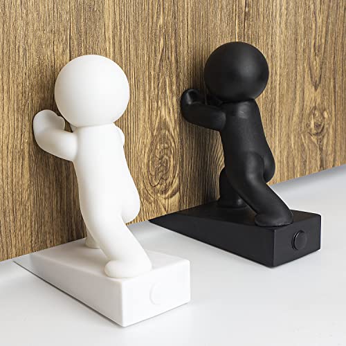 Omoojee Niedlicher Türstopper, 2 Stück Buddy Türstopper, flexibel und effektiv, um Ihre Tür offen zu halten (weiß und schwarz) Omoojee Niedlicher Türstopper, 2 Stück Buddy Türstopper, flexibel und effektiv, um Ihre Tür offen zu halten (weiß und schwarz)