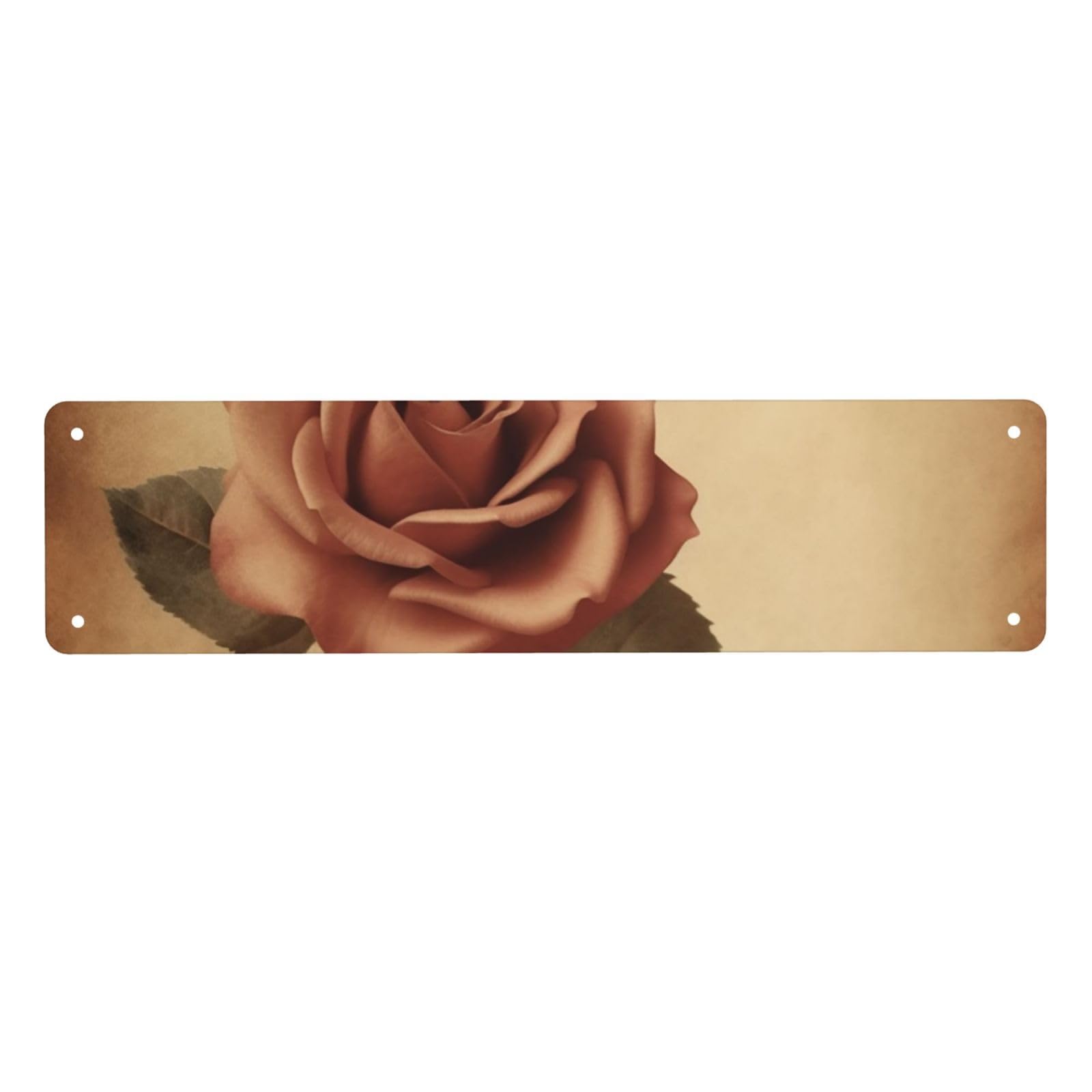 Vintage Metal Tin Signs Retro Garage Signs Stylish Wall Art Plaques for Home Decor Unique Poster 4x16 Inch Vintage rose Metal Sign Outdoor Wall Decorations Gifts