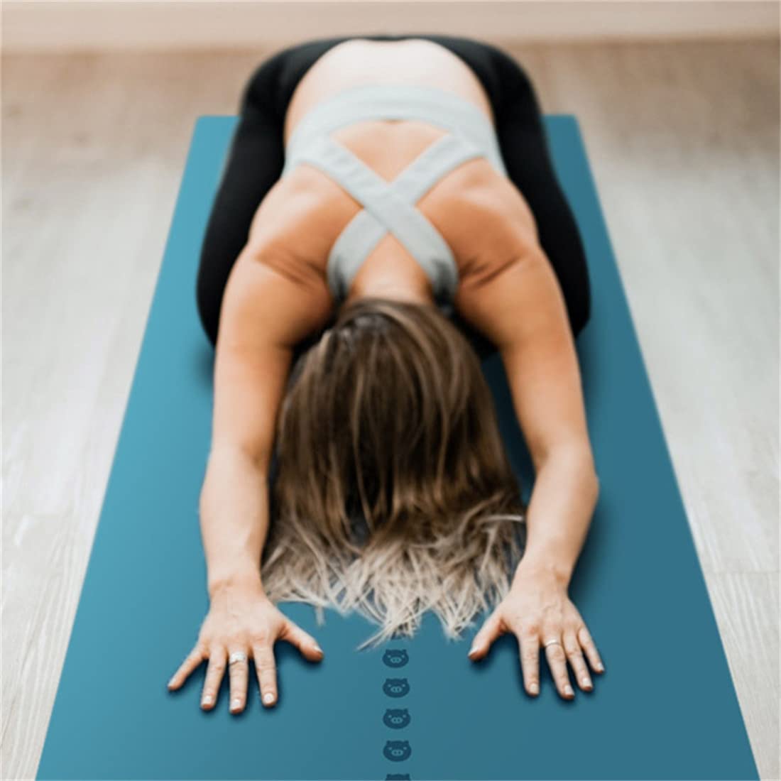 Esecuzione di Tappetini Yoga per Le Donne, Materiale Ecologico E Materiale SGS per Yoga Caldo, per Yoga Pilates Fitness E Pavimentazione Allenamento A Casa E Palestra,R