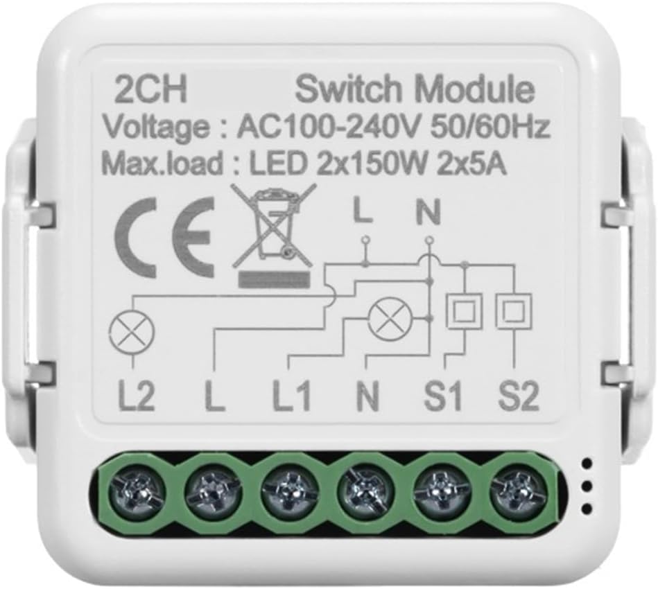 Circuit Breaker Switch Module 10A 100-240V 1/2/3/4 Groups LED dimmer LED Controller(1-Gang)