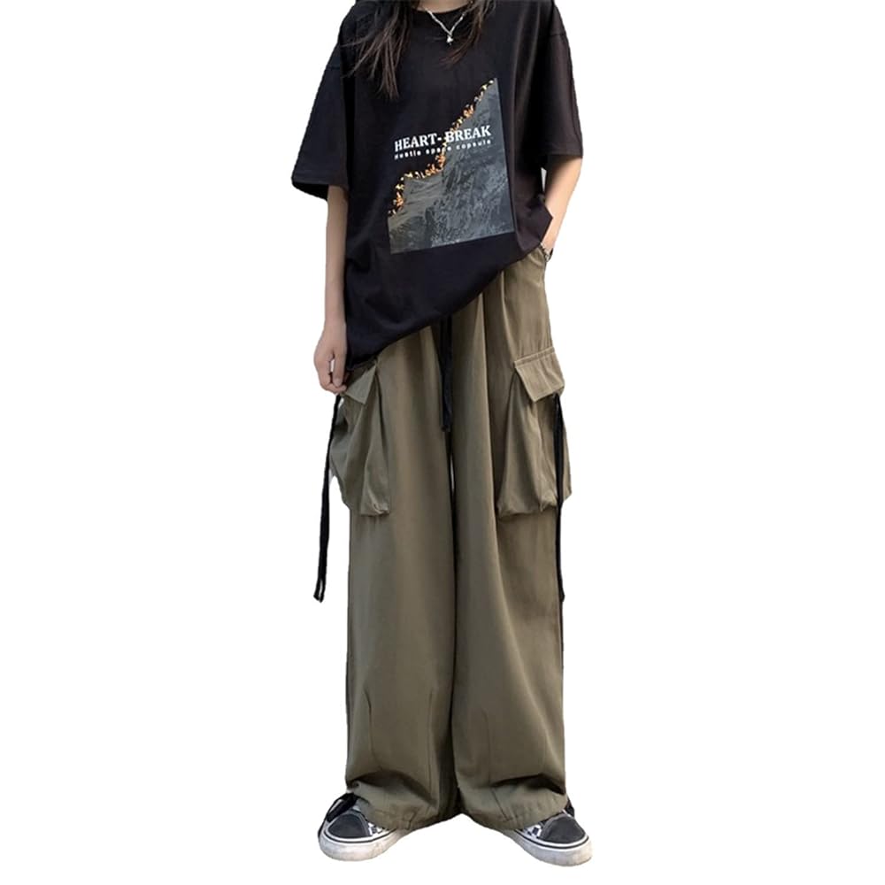 パンツ PU Coated Wide-Leg Cargo Pants PU Coated Wide-Leg Cargo Pants WN11369 – WONDER NOAH