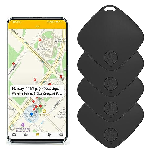 FiTspi 4Pcs Tile GPS Tracker,Wallet Key Pet Finder,Smart Bluetooth Tracker with Anti-Lost Alarm Reminder for Keys, Pets, Phone, Wallet, Handbag, Wireless Anti-lost Tracking Device for IOS & Android