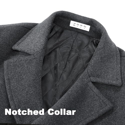 Image of APTRO Men's Luxury Full Length Trench Coat Long Wool Overcoat Winter Windbreaker