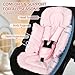 Jundetye Infant Car Seat Insert Boy Girl, 3 in 1 Newborn Carseat Insert with Strap Pads,Car Seat Head Support for Baby Strollers, Swings, and Bouncers,Comfortable and Machine Washable, Pink