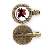Bushido Samurai Katana Sakura Silhouette Japan Haarnadel Haarschmuck Brosche Haarklammer Barrette