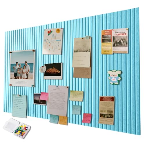 Tablón de anuncios personalizado de gran tabla de corcho 40 x 60 cm, pared decorativa de corcho con fieltro autoadhesivo, tabla de fotos plegable para visionado en paredes de escuelas, hogar