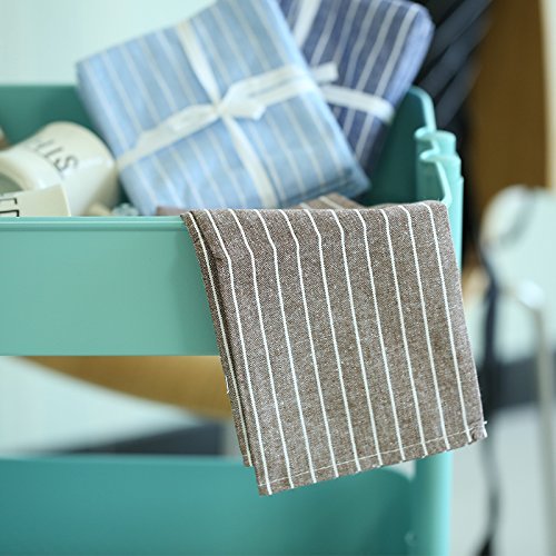 WorldCare® mixed : 3pcs kitchen towel cotton teacloth stripe design 30 * 40cm cotton teacloth kitchen napkin quality cotton