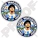 DIEGO MARADONA RIP 75mm Vinyl Stickers Decals x2 Aufkleber Adesivo Autocollant