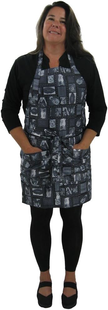 Cute Hair Salon Stylist Apron Is Great for Any Cat Lover or for a Pet Groomer That Works with Cats. Designer, Quality Apron That's Made in the USA Has a Wonderful Water Resist Finish