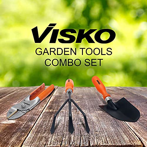 Visko 503 Super Bypass Pruner (Manual), Orange 27 cm Transplanting Trowel, Seeds Cultivator