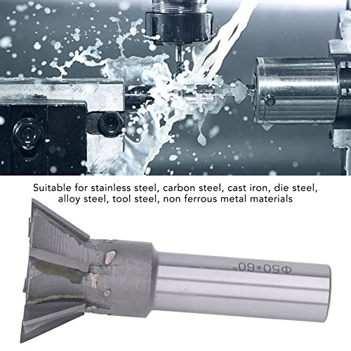 Image of Dovetail Cutter, 60 Degree Quenching Cemented Carbide Universal Handle High Temperature Resistance End Mill Smooth Chip Evacuation Efficient Flexible Dovetail Cutter Milling for Non Ferrous Metals