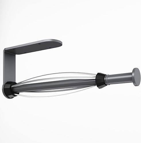 Fixwal Soporte para toallas de papel debajo del gabinete, soporte de pared operable con una sola mano con efecto de amortiguación, resistente a las