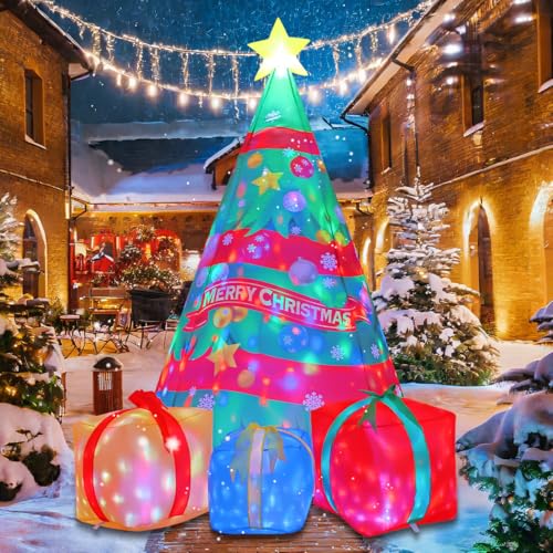 Sparkling 7 FT Christmas Tree Inflatable with Built-in LEDs