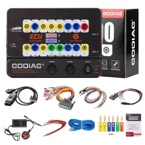 GODIAG GT100+ GPT ENET DOIP OBDII Breakout Box, Automotive Tools ECU Connector CAN Protocol Detector for ECU Bench Testing Platform and Car Diagnostics